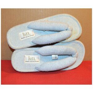 KN Karen Neuburger House Shoes Flip Flop Thongs Sandals Blue Size M (6.5 - 7.5)